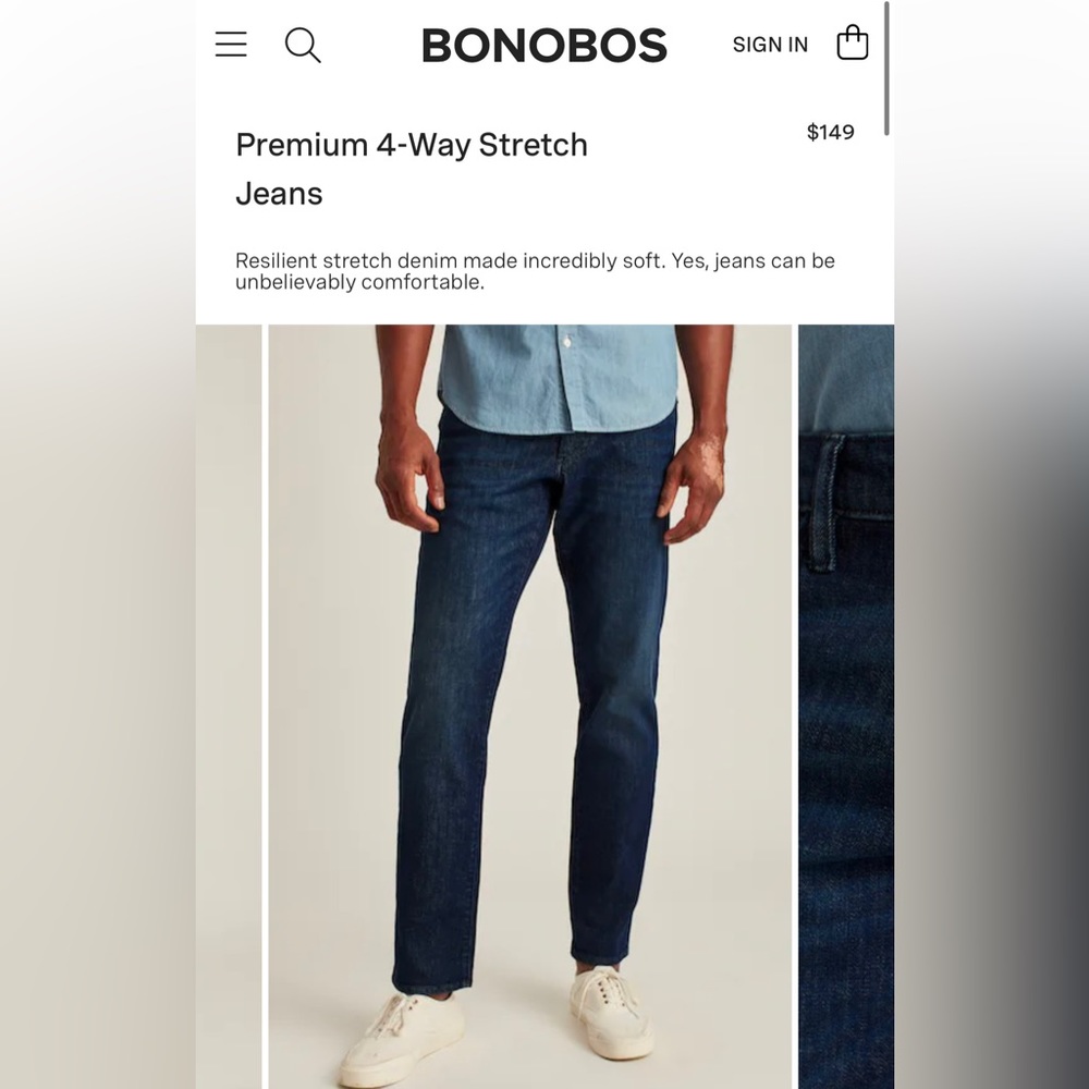 Bonobos Premium 4 Way Stretch Jeans